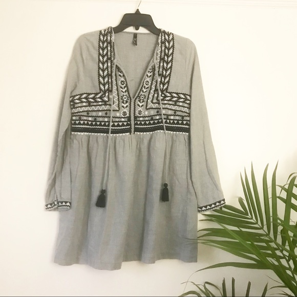 Zara trf Embroidered BoHo Top - Picture 1 of 6
